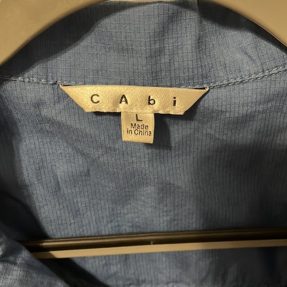 CAbi #393, Women’s Cargo Utility Jacket, cinch waist, blue, size large - Picture 2 of 7